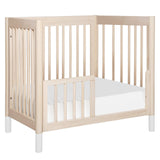 Gelato 4-in-1 Convertible Mini Crib in Washed Natural and White, Greenguard Gold