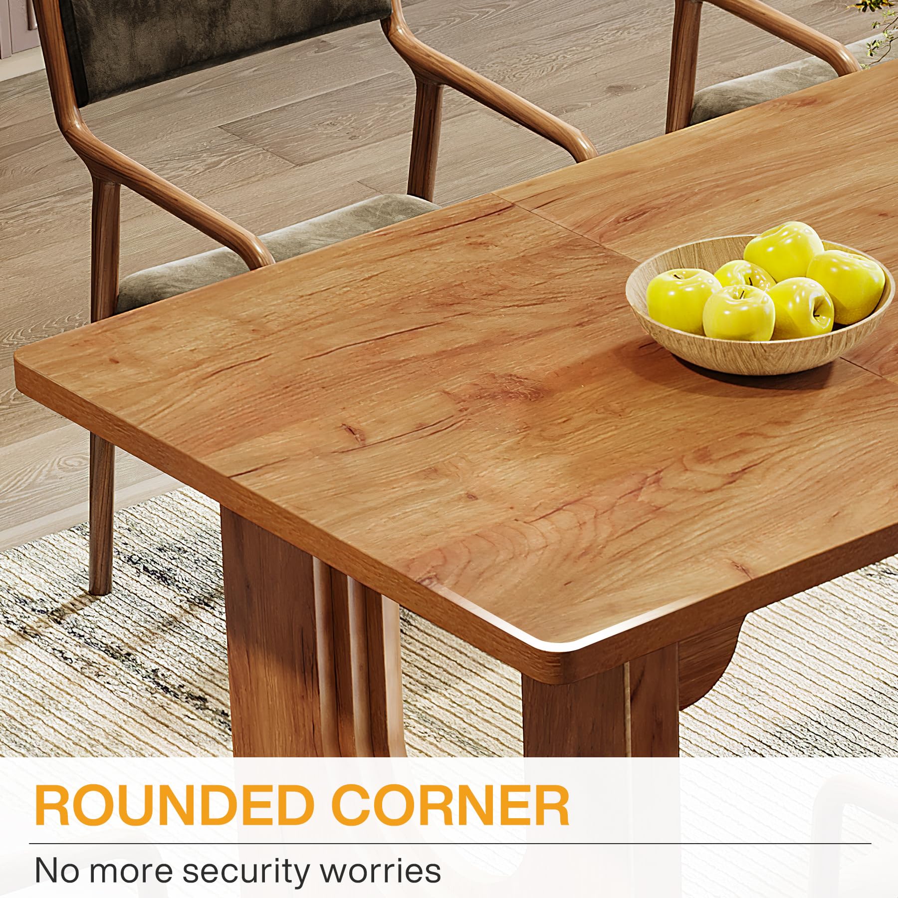 71" Modern Rectangular Dining Table for 6-8 People