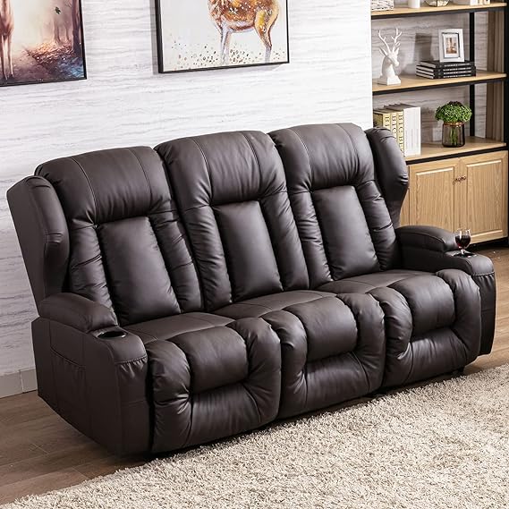 RV Loveseat Recliner | Manual Reclining Loveseat Sofa | Wall Hugger Recliners RV Couch