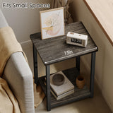 Side Tables Set of 2, 2-Tier Small End Table Sofa Table Nightstand Bedside Table