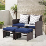 Outdoor Loveseat 3 Piece Patio Furniture Set Outdoor Conversation