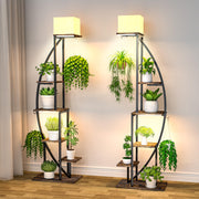 Plant Stand Indoor With Grow Lights, 6 Tiered Plant Shelf Indoor with Lampshade