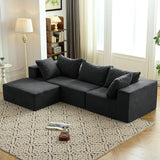 Modular Sectional Sofa with Chaise, Modern L Shaped Cloud Couch with Deep Seat