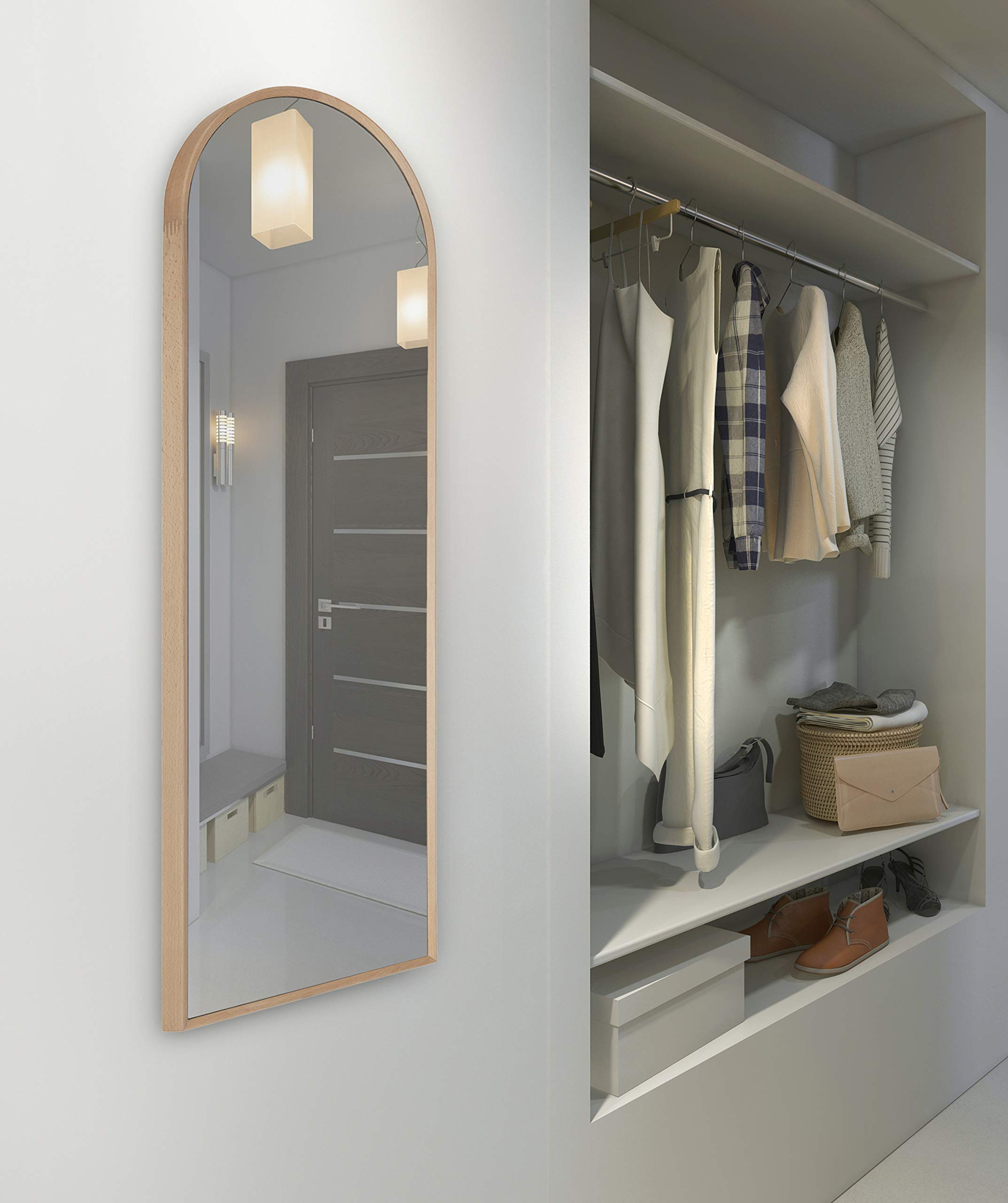 Nordlund Modern Full-Length Arched Panel Wall Mirror,