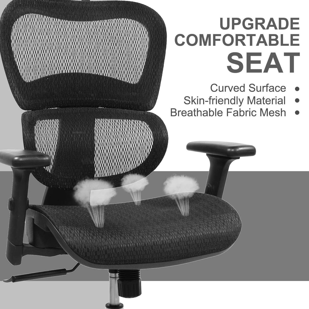 Office Chair, High Back Mesh Chair Computer Desk Chair with Lumbar Support and 3D