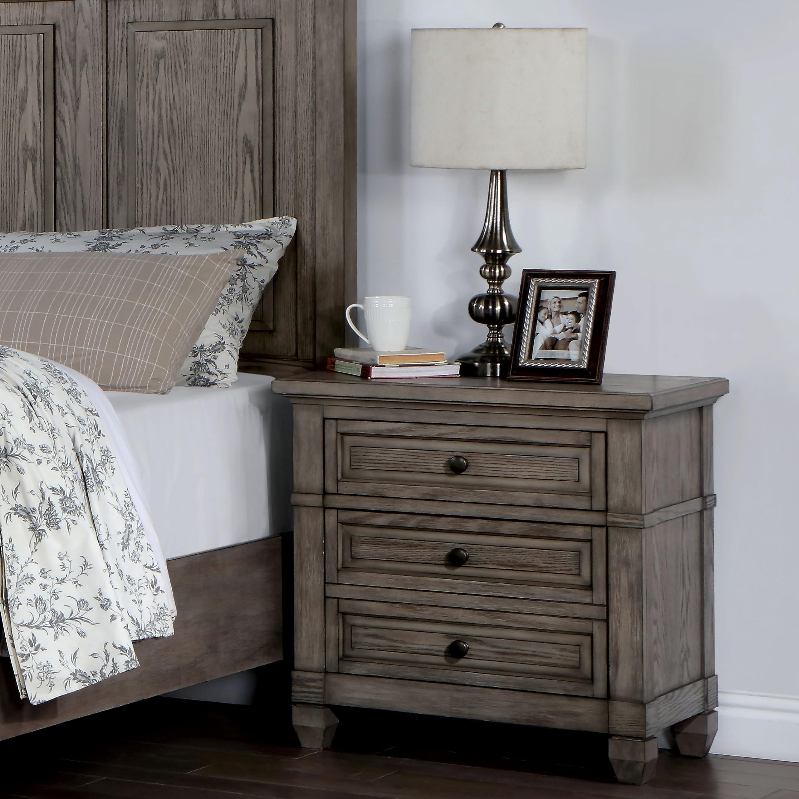 Xephyr Solid Wood 3-Piece Bedroom Set, Queen-Size Bed