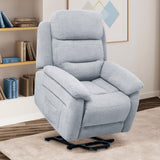 Lift Recliner Chairs for Elderly, Fabric Electric Recliner Chair w/Side Pocket & Remote Control, Living Room Reclining Chair for Seniors Home Theater Bedroom (Grey)