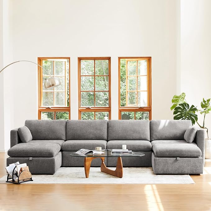 Oversized Modular Sectional Fabric Sofa set, FSC Certified Extra Large