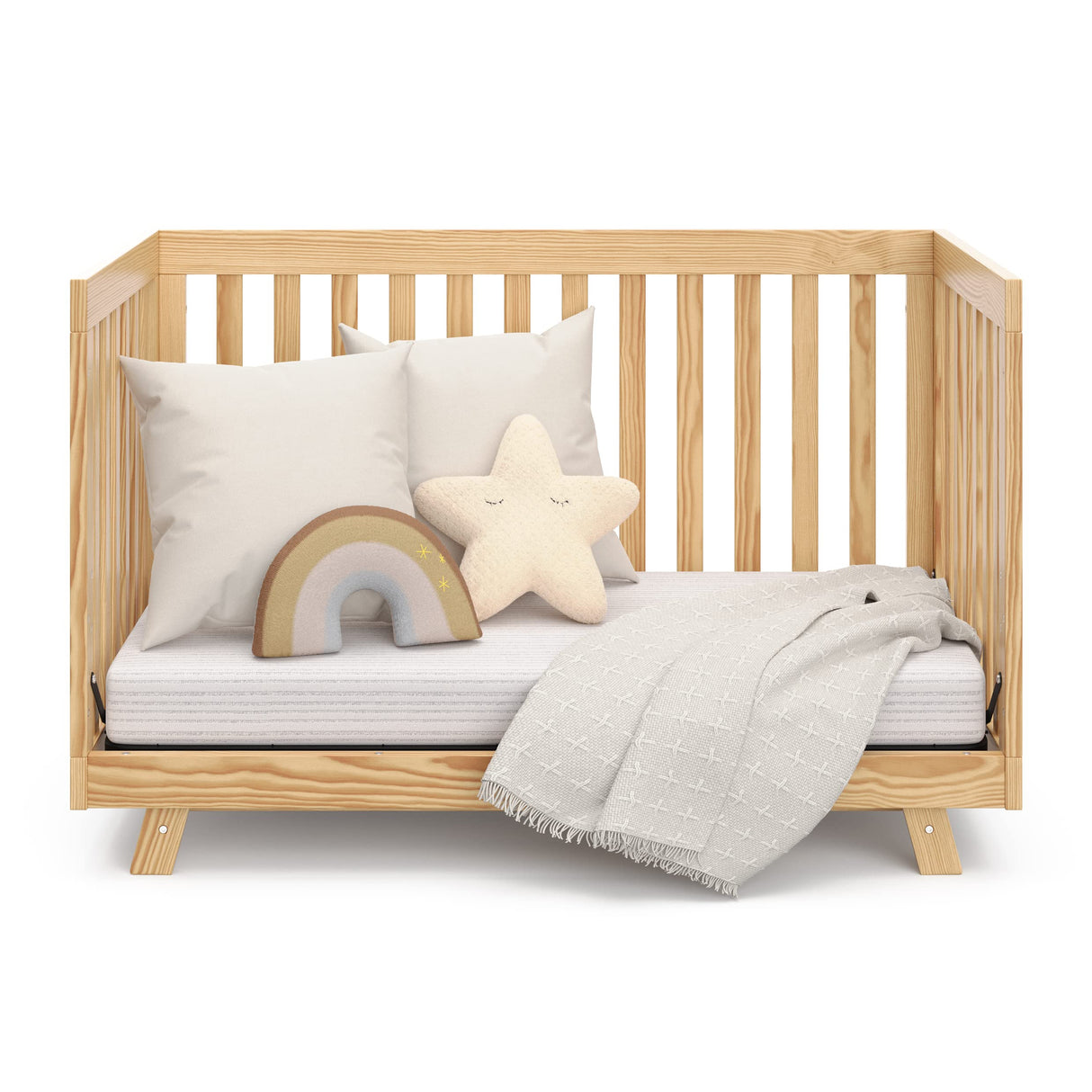 Beckett 3-in-1 Convertible Crib (Natural) – Converts from Baby Crib to Toddler Bed and Daybed