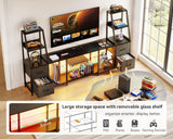 TV Stand for 40-60 Inch TVs with LED Lights & Power Outlets