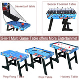 4 in 1 Multi Game Table 4 FT Combo Game Table Set w/Pool/Snooker,Soccer Foosball