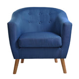 Tufted Upholstered Armchair Club Chair, Blue