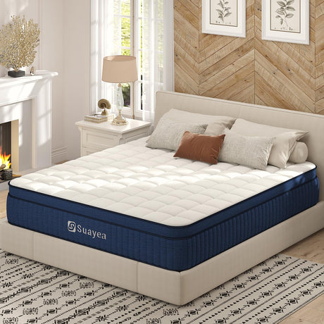 Queen Mattress, 12 Inch Queen Size Mattress in a Box, Hybrid Mattress Queen Size