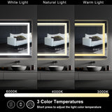 20x28 LED Bathroom Mirror - Anti-Fog Dimmable Backlit Vanity Mirror