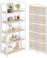 No-Assembly Folding Gold Bookshelf Storage Shelves Multifunctional Plant Flower Stand