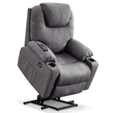 Medium Power Lift Recliner Chair Sofa with Massage and Heat for Elderly, 3 Positions