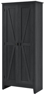 Evolution Farmington 31.5" Wide Storage Cabinet, Black Oak