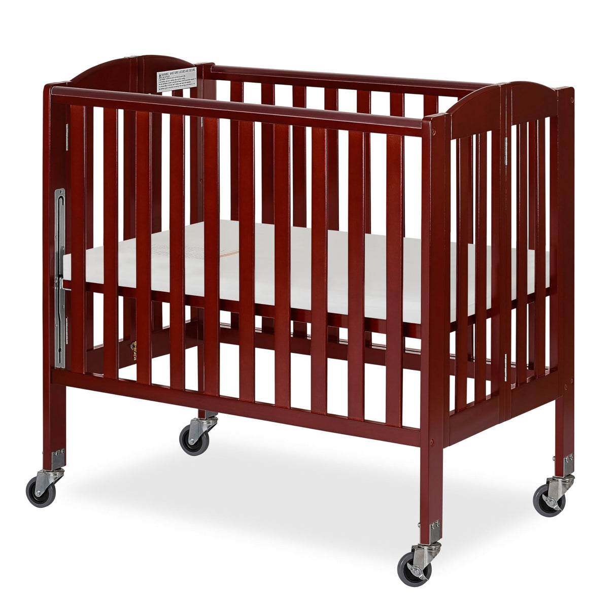 3-in-1 Folding Portable Crib, Cherry, Large