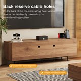 70.87" Mid-Century Modern Walnut TV Stand with Storage