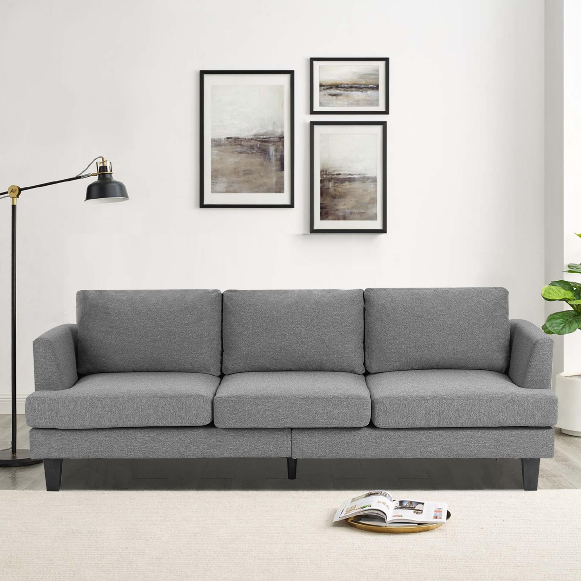 88" W Loveseat Sofa, Mid Century Modern Decor Love Seat Couches