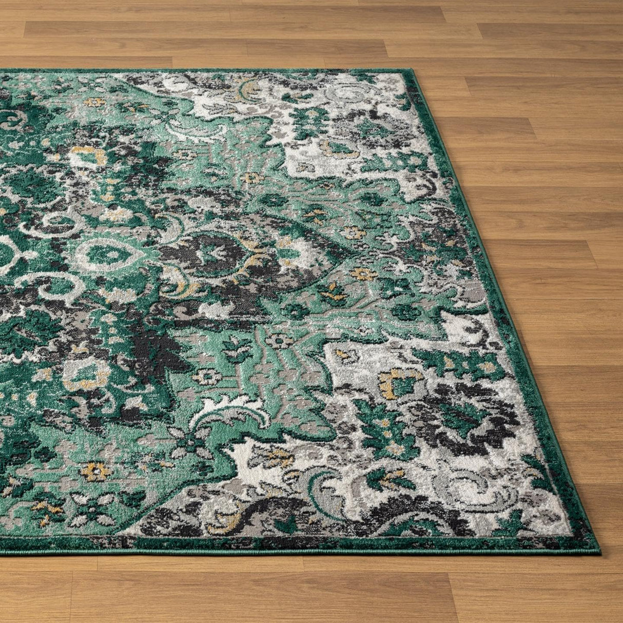 LUXE WEAVERS Moroccan Medallion Green 5x7 Area Rug