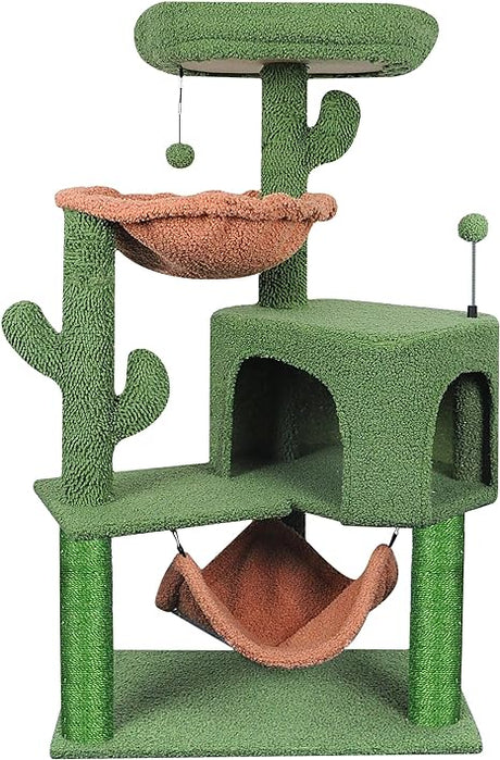 Newest Cat Tree with Cat Condo and Big Hammock