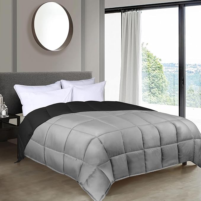 Brushed Microfiber Comforter, Down Alternative Bedding, Medium Weight, Soft Bed Cover