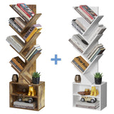 SUNMORY Tree Bookshelf, Brown and White