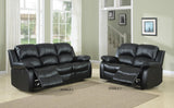 40" Bonded Leather Recliner, Black