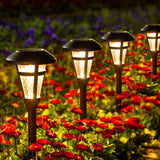 Bright Solar Outdoor Lights Decorative 6 Pack, Solar Pathway Garden Lights Auto On/Off