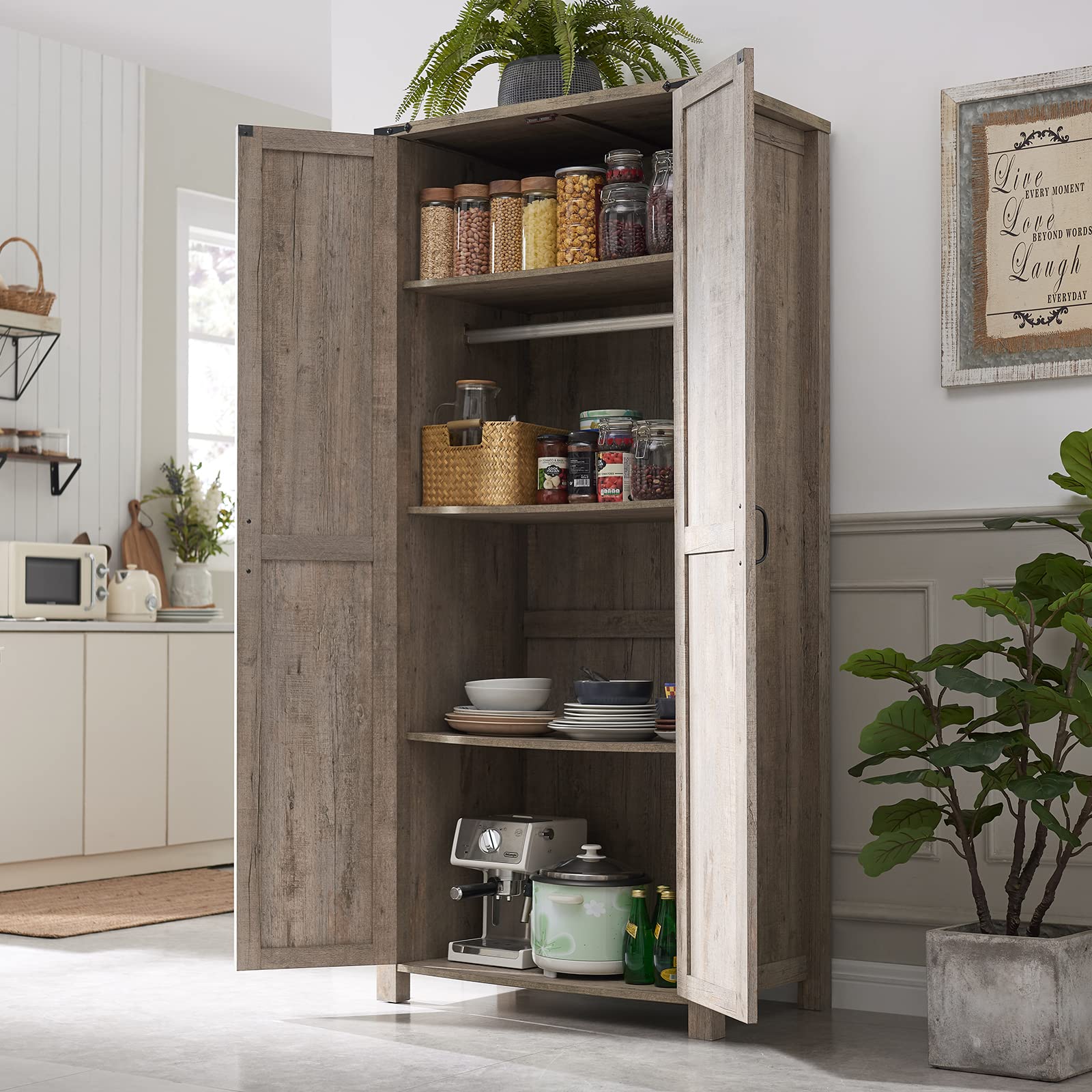 Farmhouse Armoire w/Adjustable Shelves