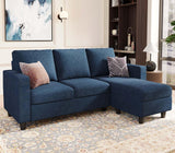 Convertible Sectional Sofa, L Shaped Modern Couch, Small Couch with Reversible Chaise