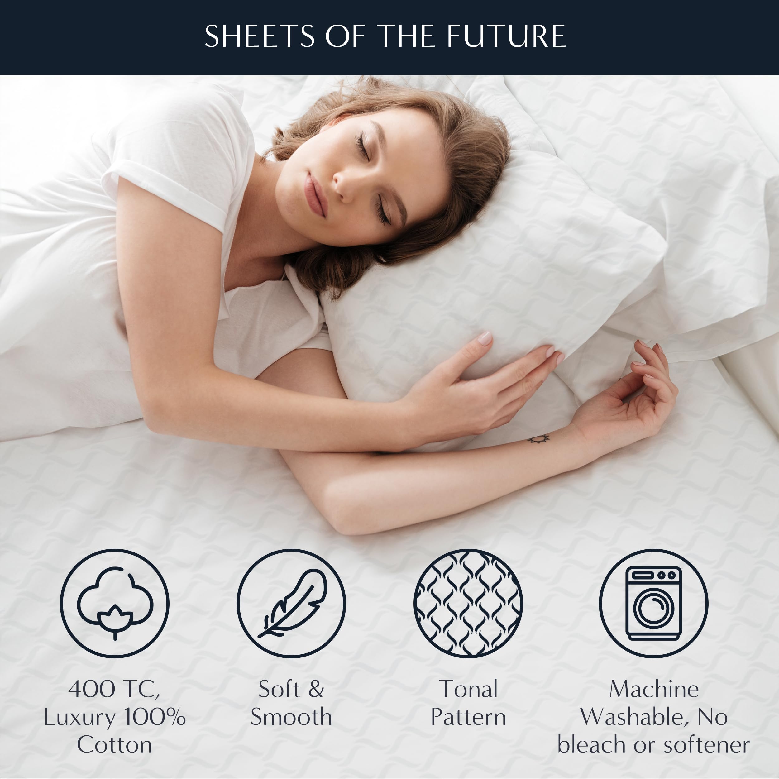 Cooling Sheets for Ultimate Temperature Control, King Size 4 Pc Sheet Set - Made from