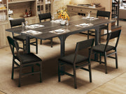 7-Piece Extendable Dining Set - Grey Oak