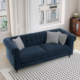 3 Seater Sofa Couch,Comfortable Upholstered Couch,81" Chesterfield Sofa with Tufted