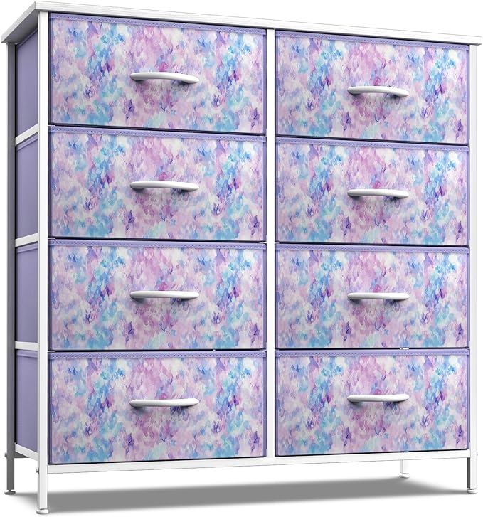 Kids Dresser with 10 Drawers - Storage Unit Organizer Chest for Clothes - Bedroom