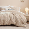 Boho Comforter Set  - White Tufted Shabby Chic Bedding Comforter Set