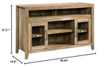 Dakota Pass Entertainment/Fireplace Credenza, For TV's up to 60", Craftsman Oak finish