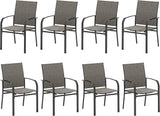 Patio Dining Chairs Set of 6, 36" Textilene Fabric Outdoor Chair