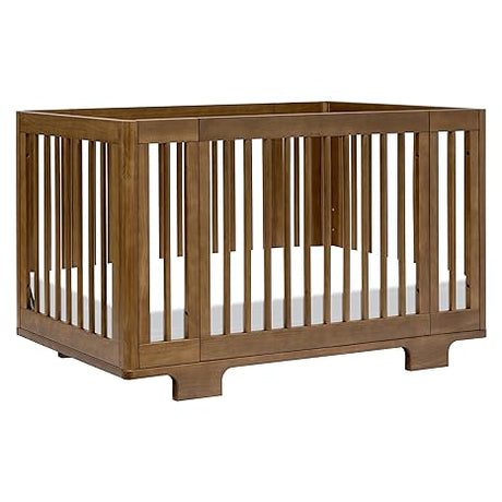 Yuzu Convertible All-Stages Bassinet, Midi, Full-Size Crib in Natural Walnut,