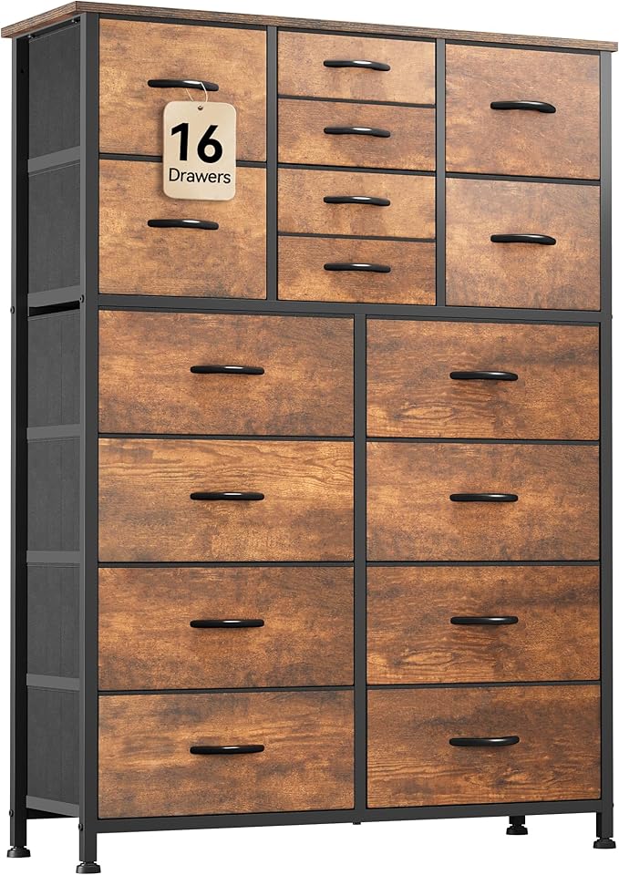 10 Drawer Dresser - Fabric Storage Tower, Organizer Unit for Bedroom, Living Room,