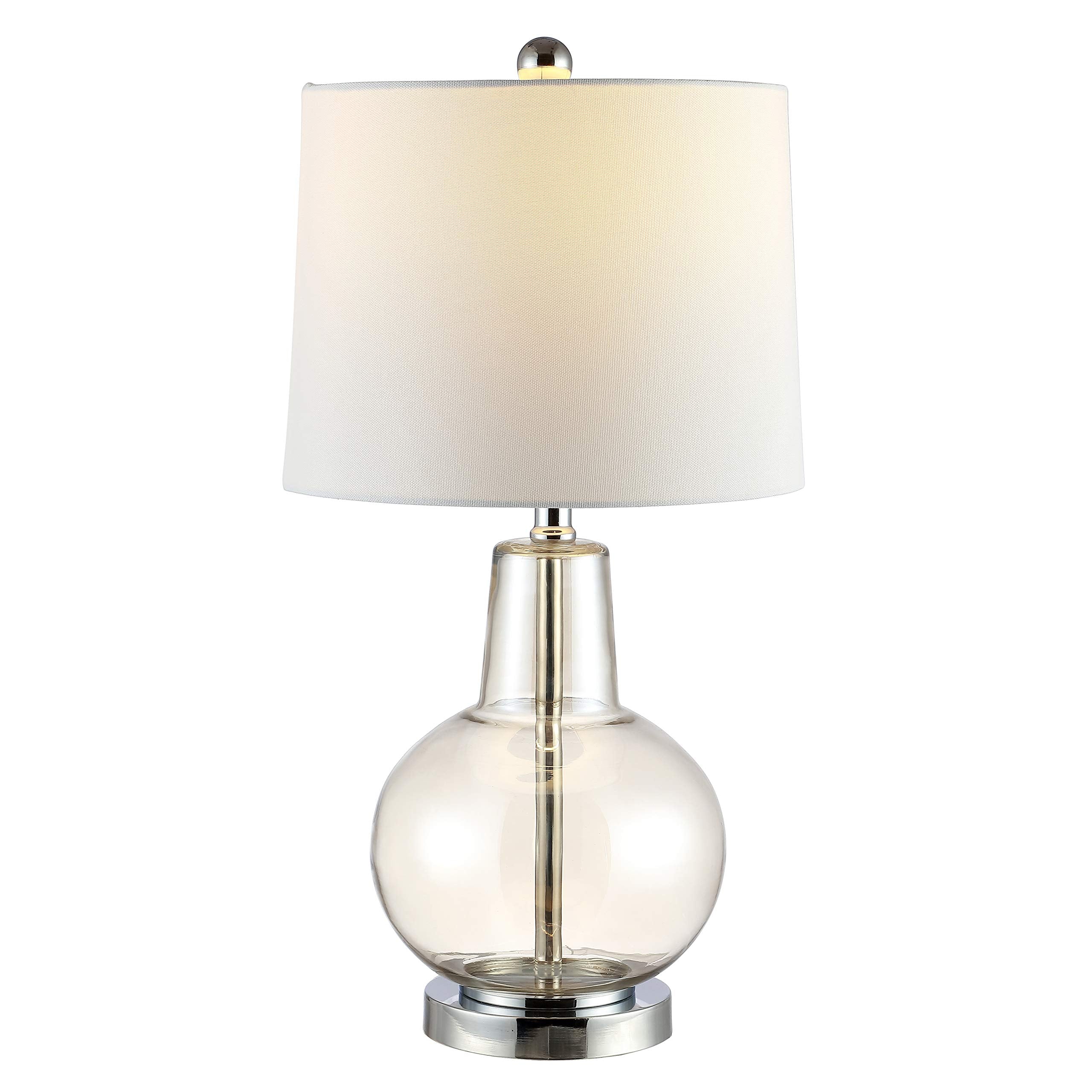 Lighting Collection Atlas Luster Glass/ Light Grey Shade 24-inch Bedroom Living Room
