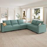 Modular Sofa Sectional L Shaped Couch with Storage Seat, Convertible Modular Sectional