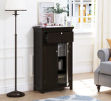 Tall Bathroom Storage Cabinet, Floor Towel Cabinet with A Drawer and Doors,