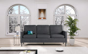 72" W Fabric 3 Seater Couch with 2 USB, Comfortable Sectional Couches and Sofas