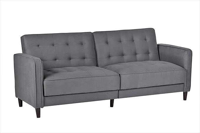 Madelina Modern Fabric Convertible Tufted Sleeper Sofa, 81", Full, Wave Blue