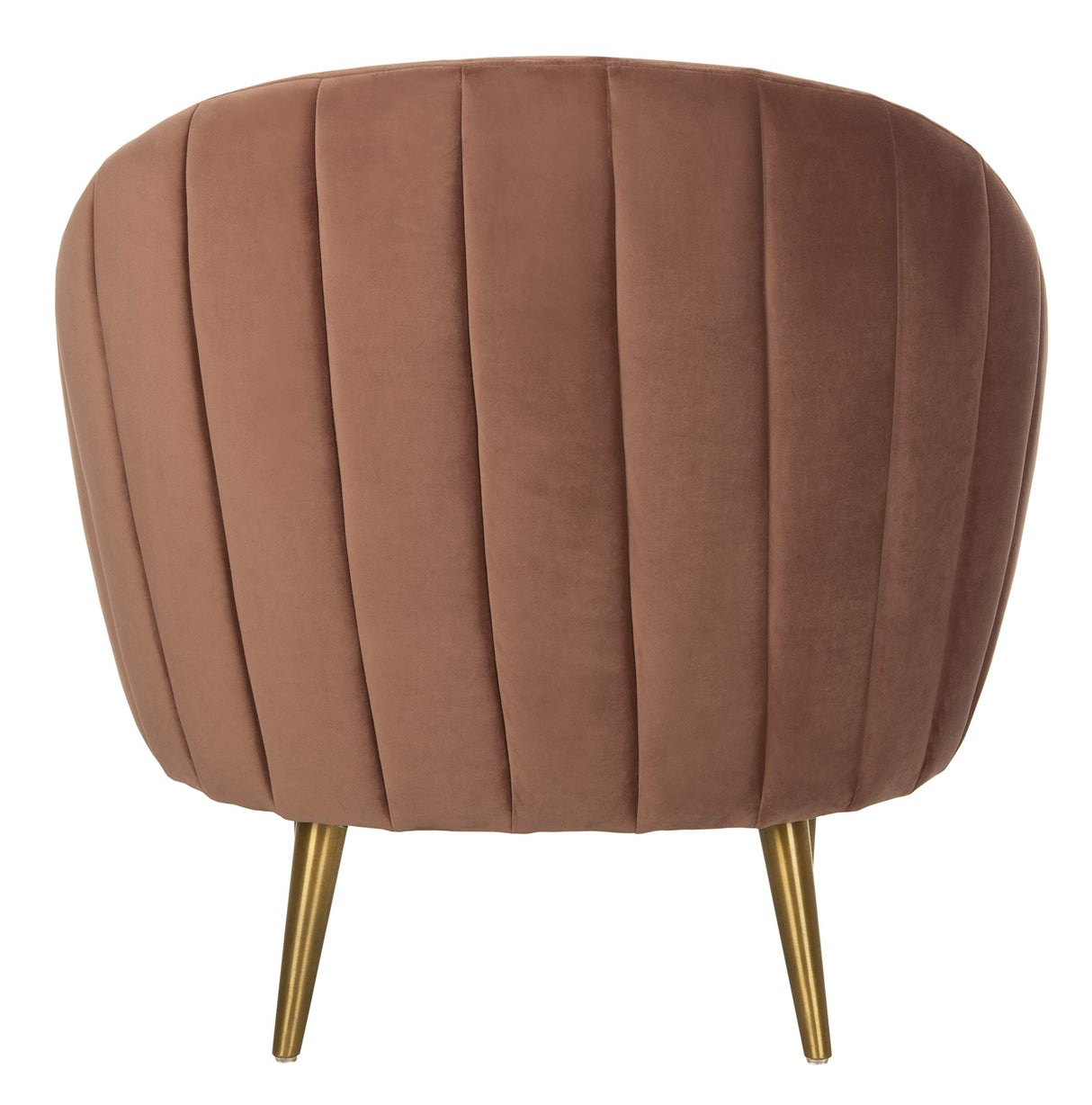 Couture Home Razia Retro Glam Dusty Rose Pink Velvet Channel Tufted Tub Chair