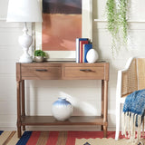 Home Collection Filbert Brown 2-Drawer Bottom Shelf Console Table