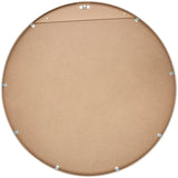 Ceraon Modern Round Accent Mirror, Brown