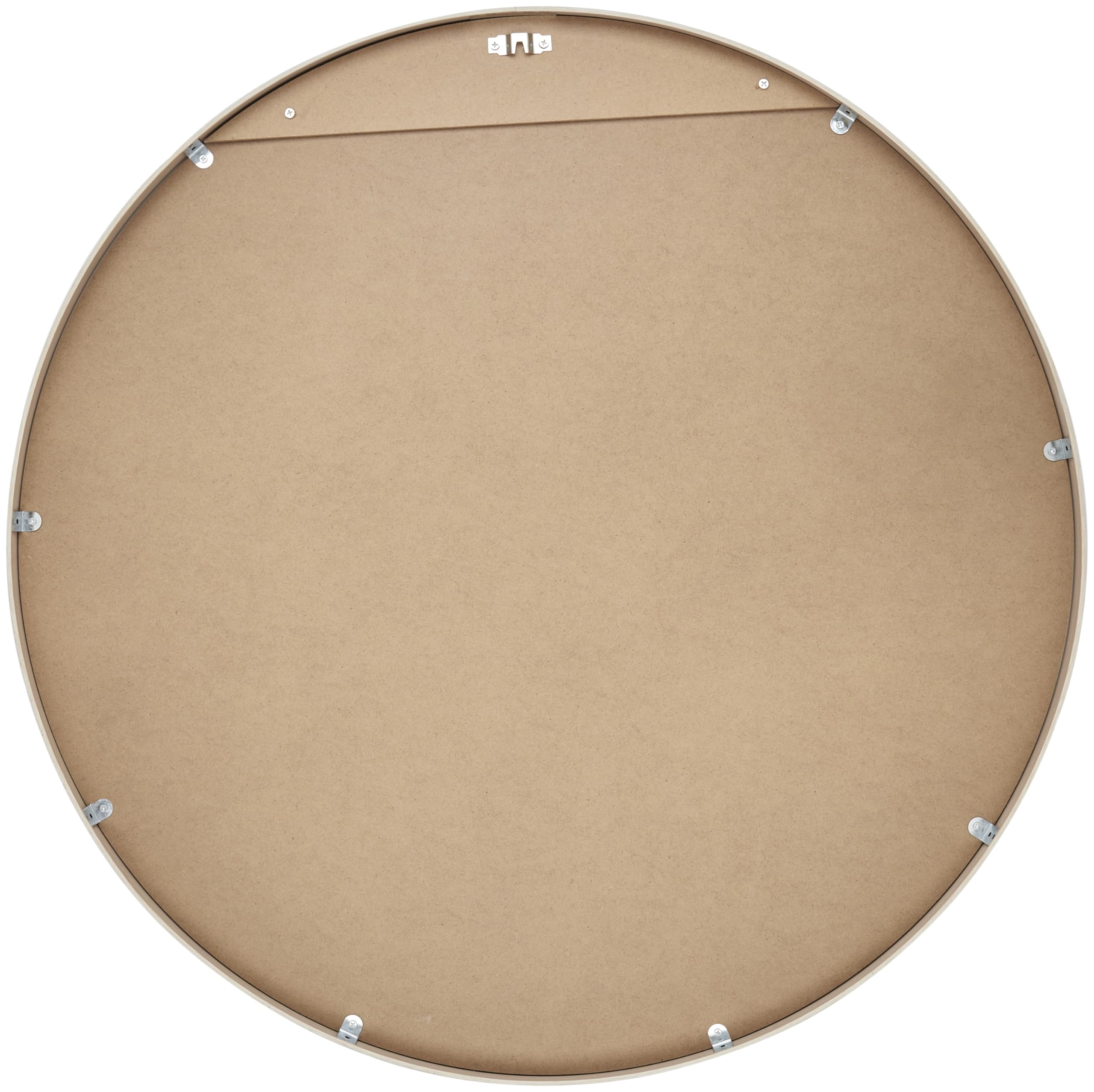 Ceraon Modern Round Accent Mirror, Brown